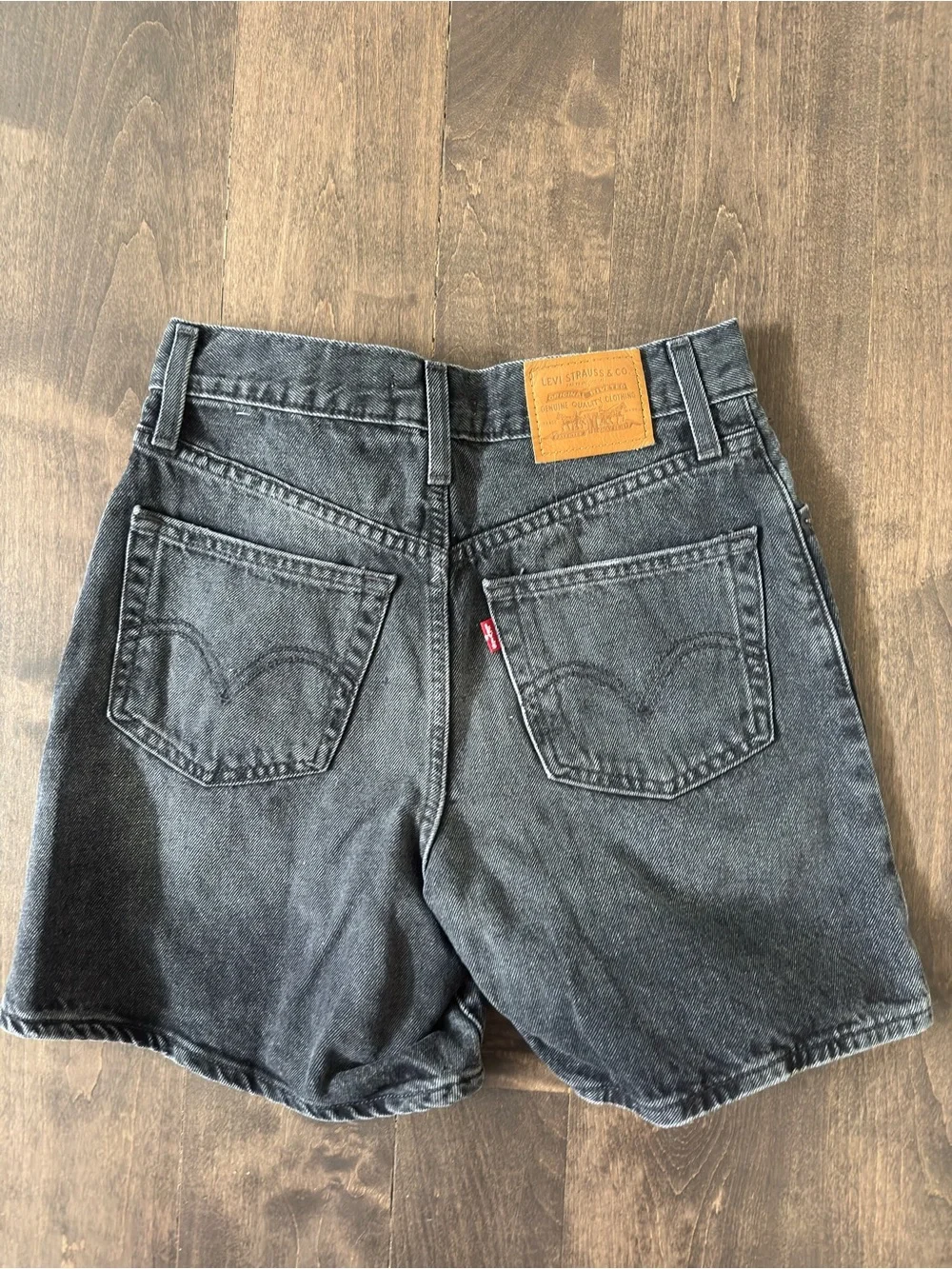 Levi's Black Wash High-Rise Jean Shorts